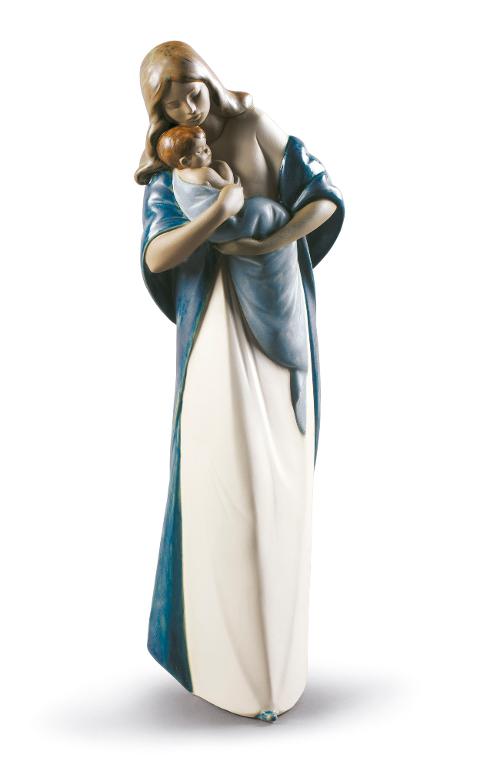 Scultura in porcellana gres spagnola MADONNA Nao By Lladro